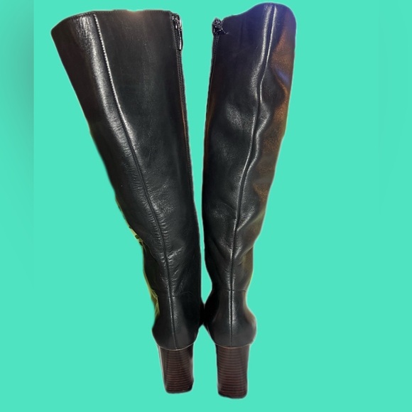 NWT-Black Leather Boots - Picture 3 of 3